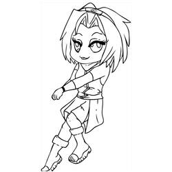 Coloring pages: Sakura Haruno - Free Printable Coloring Pages