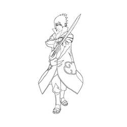 Coloring pages: Sasuke - Free Printable Coloring Pages