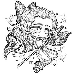 Coloring pages: Shinobu Kocho - Free Printable Coloring Pages