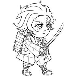 Coloring pages: Tanjiro - Free Printable Coloring Pages