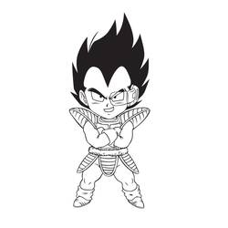 Coloring pages: Vegeta - Free Printable Coloring Pages