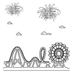 Coloring page: Amusement Park (Buildings and Architecture) #210873 - Free Printable Coloring Pages