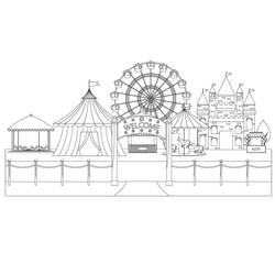 Coloring page: Amusement Park (Buildings and Architecture) #210888 - Free Printable Coloring Pages