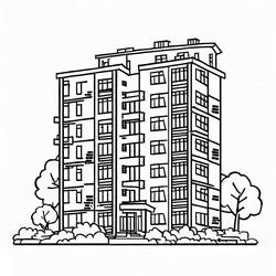 Apartment (Buildings and Architecture) coloring page #189296 to print and color