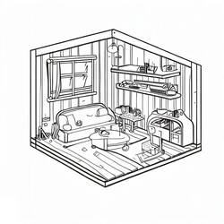 Apartment (Buildings and Architecture) coloring page #189298 to print and color