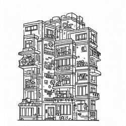 Apartment (Buildings and Architecture) coloring page #189302 to print and color