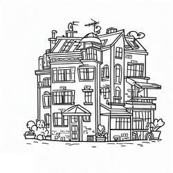 Apartment (Buildings and Architecture) coloring page #189303 to print and color