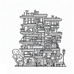 Apartment (Buildings and Architecture) coloring page #189305 to print and color