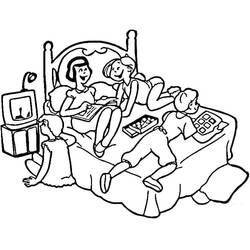 Coloring page: Bedroom (Buildings and Architecture) #203877 - Free Printable Coloring Pages