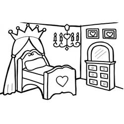 Coloring page: Bedroom (Buildings and Architecture) #203879 - Free Printable Coloring Pages