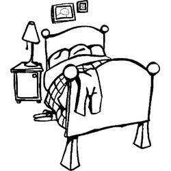 Coloring page: Bedroom (Buildings and Architecture) #203882 - Free Printable Coloring Pages