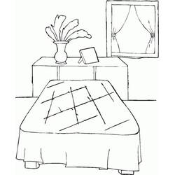 Coloring page: Bedroom (Buildings and Architecture) #203888 - Free Printable Coloring Pages