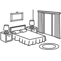 Coloring page: Bedroom (Buildings and Architecture) #203892 - Free Printable Coloring Pages