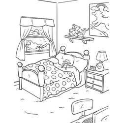 Coloring page: Bedroom (Buildings and Architecture) #203895 - Free Printable Coloring Pages