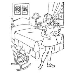 Coloring page: Bedroom (Buildings and Architecture) #203898 - Free Printable Coloring Pages