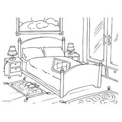 Coloring page: Bedroom (Buildings and Architecture) #203899 - Free Printable Coloring Pages