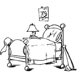 Coloring page: Bedroom (Buildings and Architecture) #63381 - Printable coloring pages