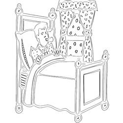 Coloring page: Bedroom (Buildings and Architecture) #63396 - Printable coloring pages
