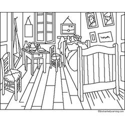 Coloring page: Bedroom (Buildings and Architecture) #63397 - Printable coloring pages