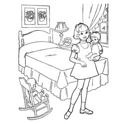 Coloring page: Bedroom (Buildings and Architecture) #63415 - Printable coloring pages