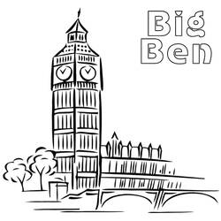 Big Ben (Buildings and Architecture) coloring page #184902 to print and color
