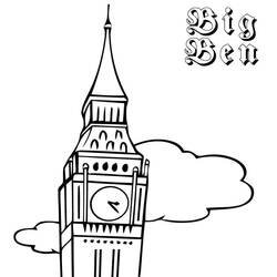 Big Ben (Buildings and Architecture) coloring page #184911 to print and color
