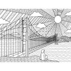 Bridge (Buildings and Architecture) coloring page #204344 to print and color