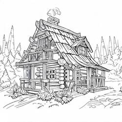 Cabin (Buildings and Architecture) coloring page #185525 to print and color