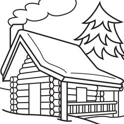 Cabin (Buildings and Architecture) coloring page #185531 to print and color