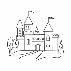 Castle (Buildings and Architecture) coloring page #216045 to print and color