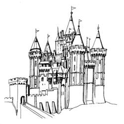 Coloring page: Castle (Buildings and Architecture) #62036 - Free Printable Coloring Pages