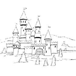 Coloring page: Castle (Buildings and Architecture) #62038 - Free Printable Coloring Pages