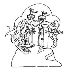Coloring page: Castle (Buildings and Architecture) #62076 - Free Printable Coloring Pages