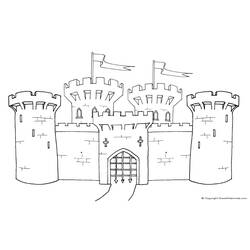 Coloring page: Castle (Buildings and Architecture) #62080 - Printable coloring pages