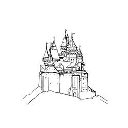Coloring page: Castle (Buildings and Architecture) #62083 - Free Printable Coloring Pages