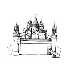 Coloring page: Castle (Buildings and Architecture) #62116 - Free Printable Coloring Pages