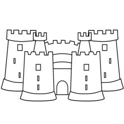 Coloring page: Castle (Buildings and Architecture) #62131 - Free Printable Coloring Pages