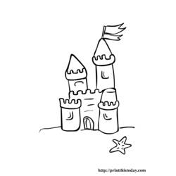 Coloring page: Castle (Buildings and Architecture) #62234 - Free Printable Coloring Pages