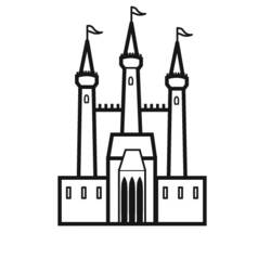 Coloring page: Castle (Buildings and Architecture) #62269 - Free Printable Coloring Pages