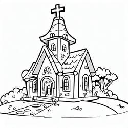 Church (Buildings and Architecture) coloring page #189027 to print and color