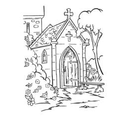 Coloring page: Church (Buildings and Architecture) #64206 - Free Printable Coloring Pages