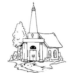 Coloring page: Church (Buildings and Architecture) #64265 - Free Printable Coloring Pages