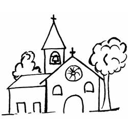 Coloring page: Church (Buildings and Architecture) #64274 - Printable coloring pages