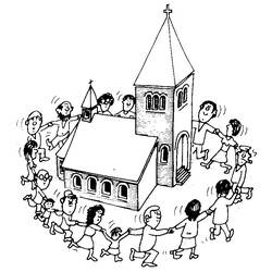 Coloring page: Church (Buildings and Architecture) #64284 - Printable coloring pages