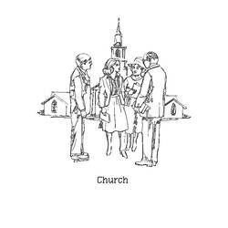 Coloring page: Church (Buildings and Architecture) #64296 - Free Printable Coloring Pages
