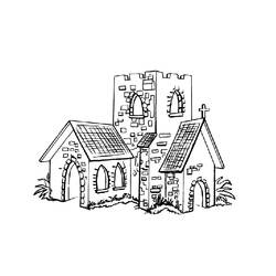 Coloring page: Church (Buildings and Architecture) #64308 - Free Printable Coloring Pages