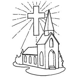 Coloring page: Church (Buildings and Architecture) #64313 - Printable coloring pages