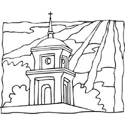 Coloring page: Church (Buildings and Architecture) #64325 - Free Printable Coloring Pages