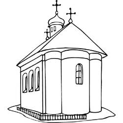 Coloring page: Church (Buildings and Architecture) #64340 - Free Printable Coloring Pages