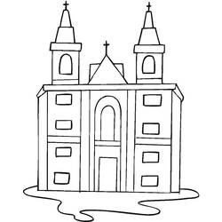 Coloring page: Church (Buildings and Architecture) #64351 - Printable coloring pages